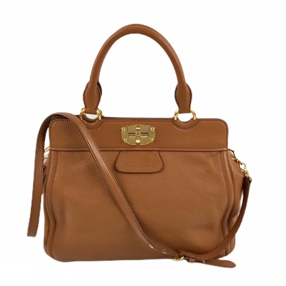 Miu Miu Handbags - {Miu Miu} Madras Leather Cuoio Tote Shoulder Bag